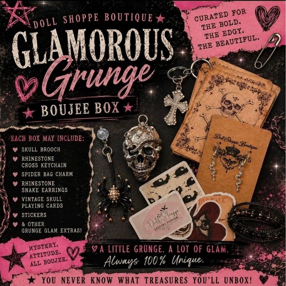 Glamorous Grunge Boujee Box | Gothic Glam Jewelry & Accessories| $46 Value